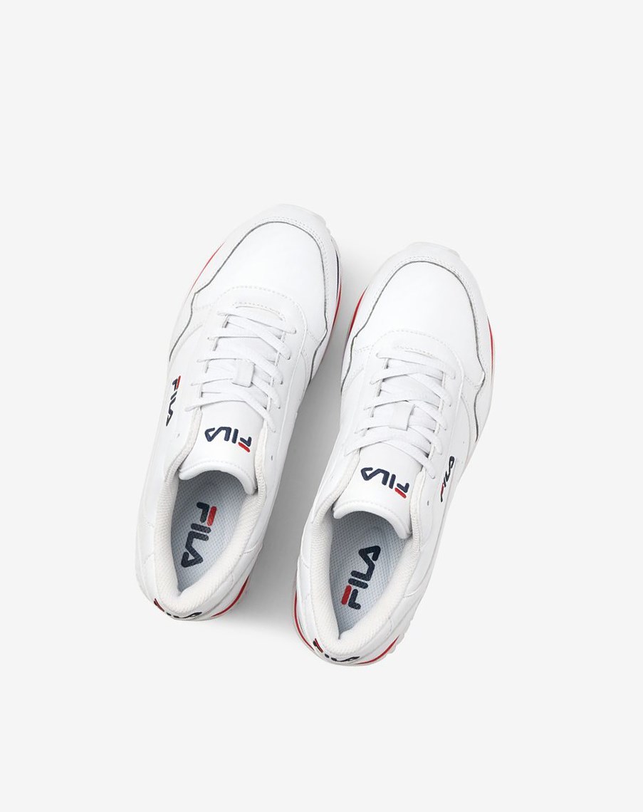 Fila Fila Orbit Stripe Sneakers Białe Granatowe Czerwone | ZQOJH-2695