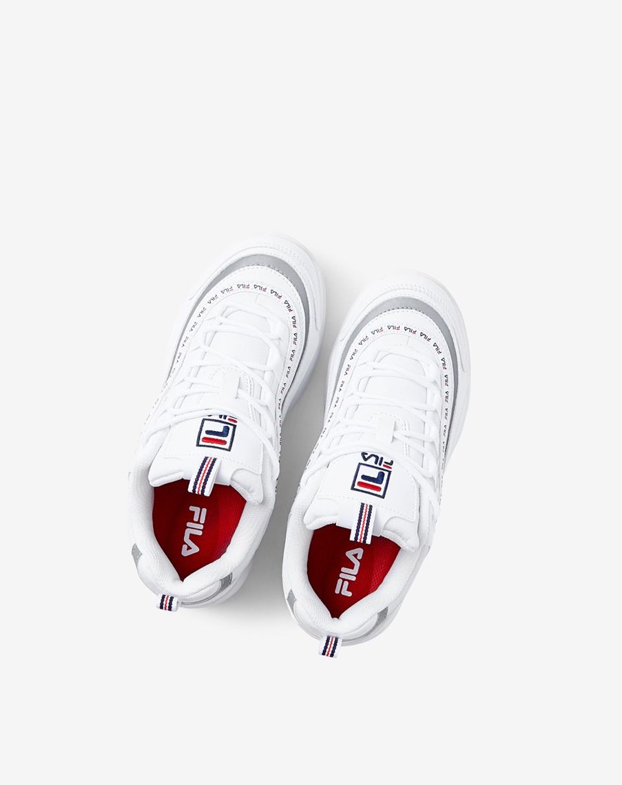 Fila Fila Ray Tenisa Shoes Białe Granatowe Srebrne | ZQCLP-8391