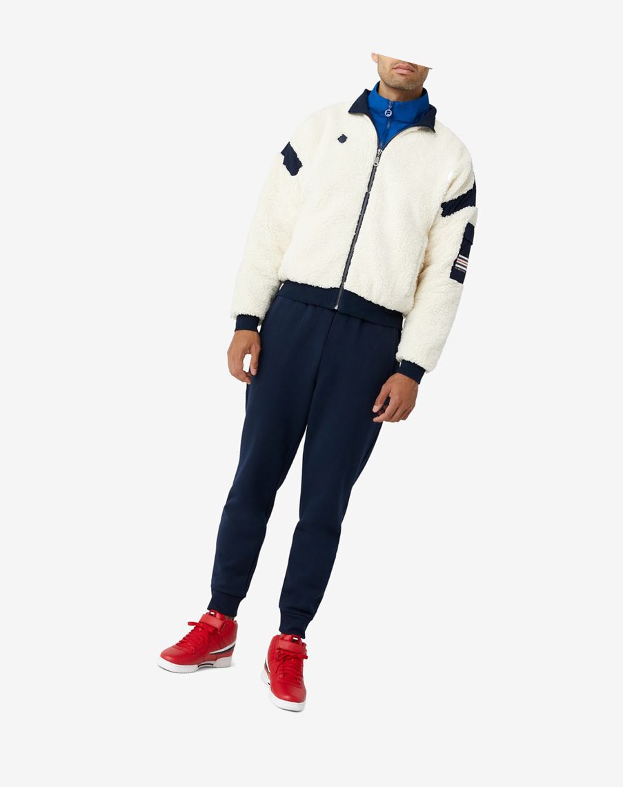 Fila Finsbury Sherpa Jacket Czerwone | MNVSD-6158