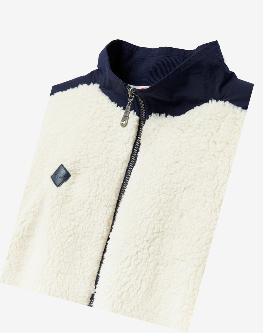 Fila Finsbury Sherpa Jacket Czerwone | MNVSD-6158