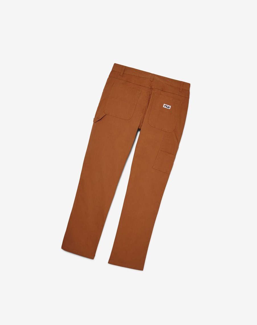 Fila Flannel Podszewką Carpenter Pants - 32 Inseam 971 Chestnut | DKZJV-7812