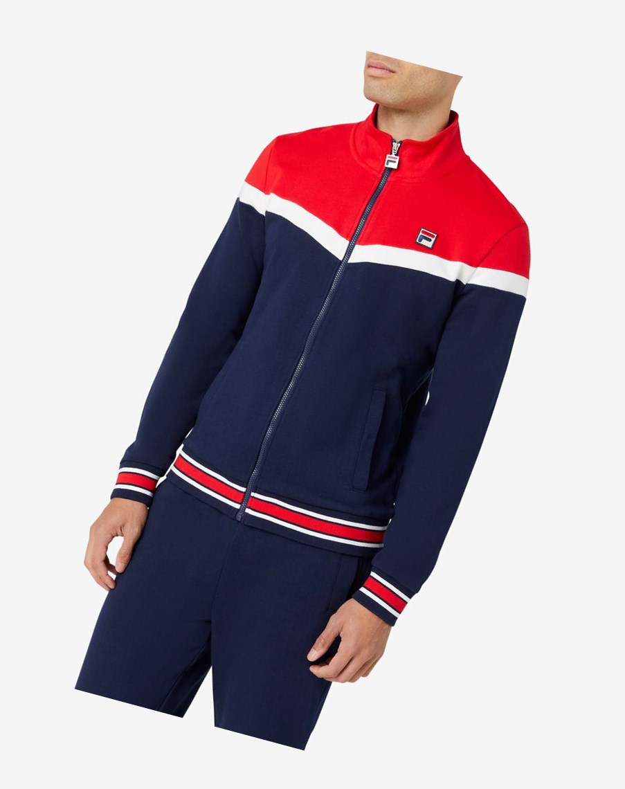 Fila Flint Track Jacket 410 Peacoat | JUFGE-3614