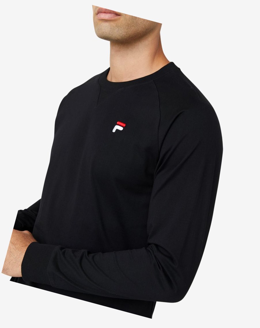 Fila Flynn Long Sleeve Tee Czarne | HOTSY-9287