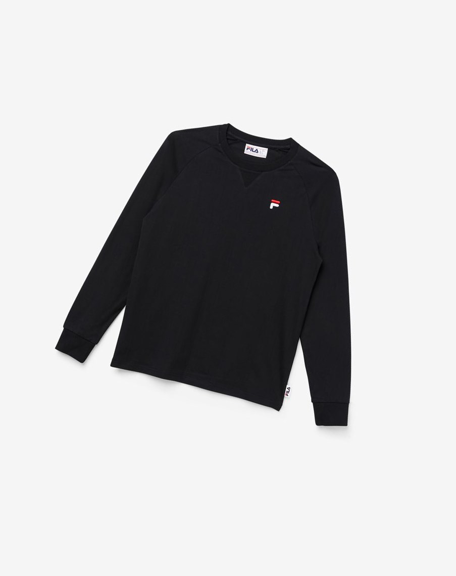 Fila Flynn Long Sleeve Tee Czarne | HOTSY-9287