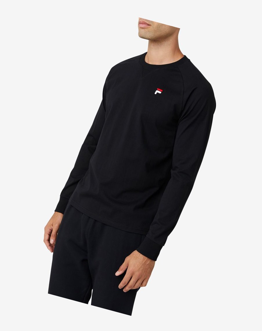 Fila Flynn Long Sleeve Tee Czarne | VPYUN-3724