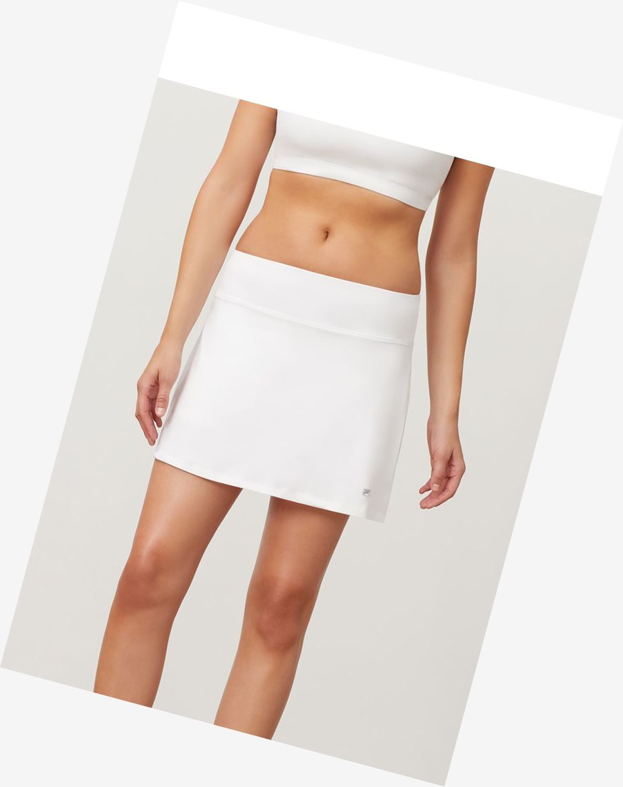 Fila Foundations Long Flirty Skort Białe | KWSVA-0953