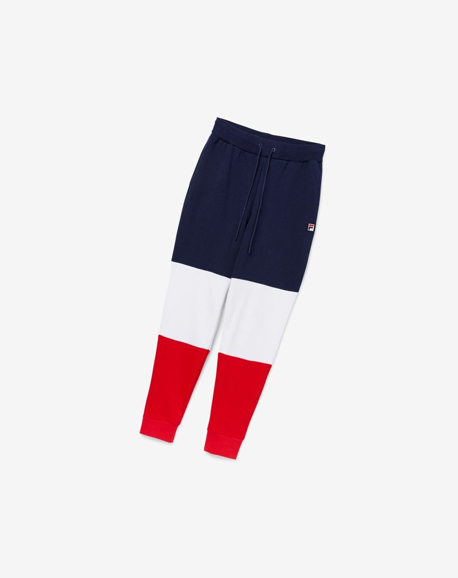 Fila France Pant Białe Czerwone | EHJKY-4857