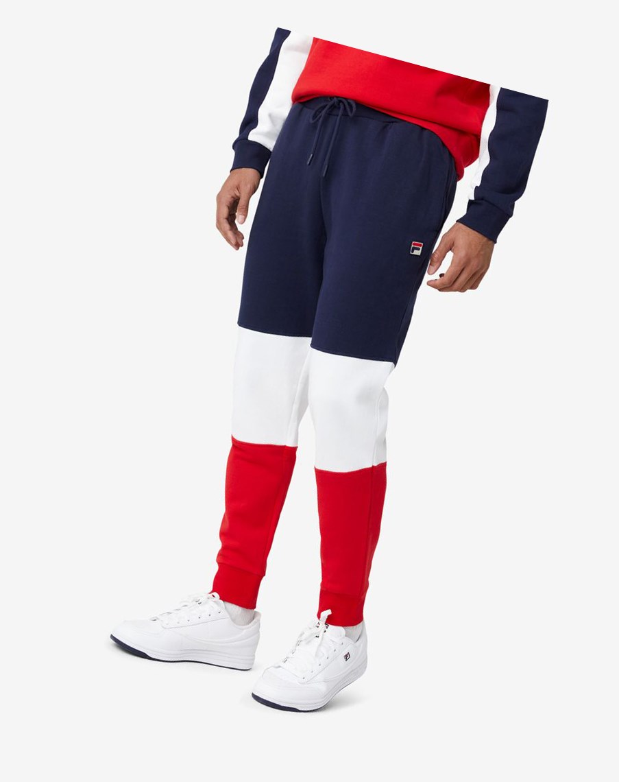 Fila France Pant Białe Czerwone | WNOIF-9056