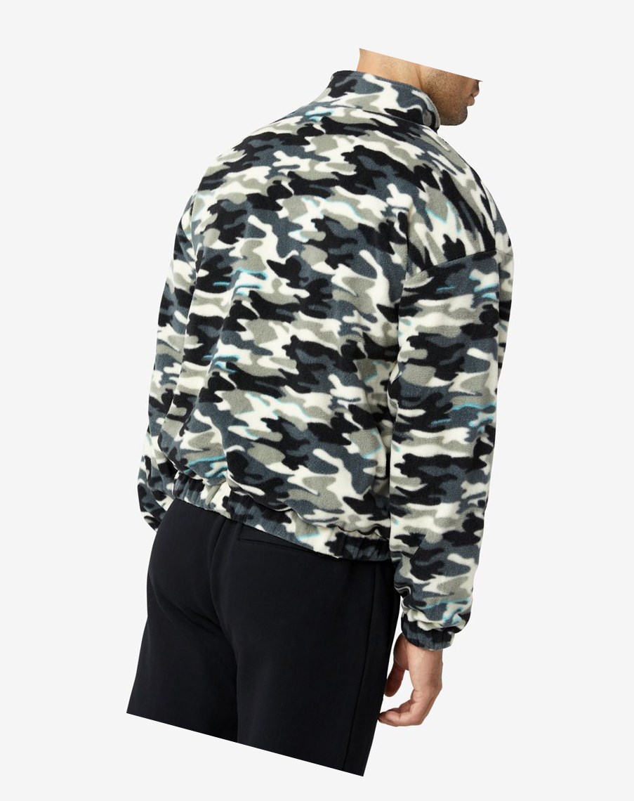 Fila Frantry Camo Jacket Czarne | KCGHT-6702