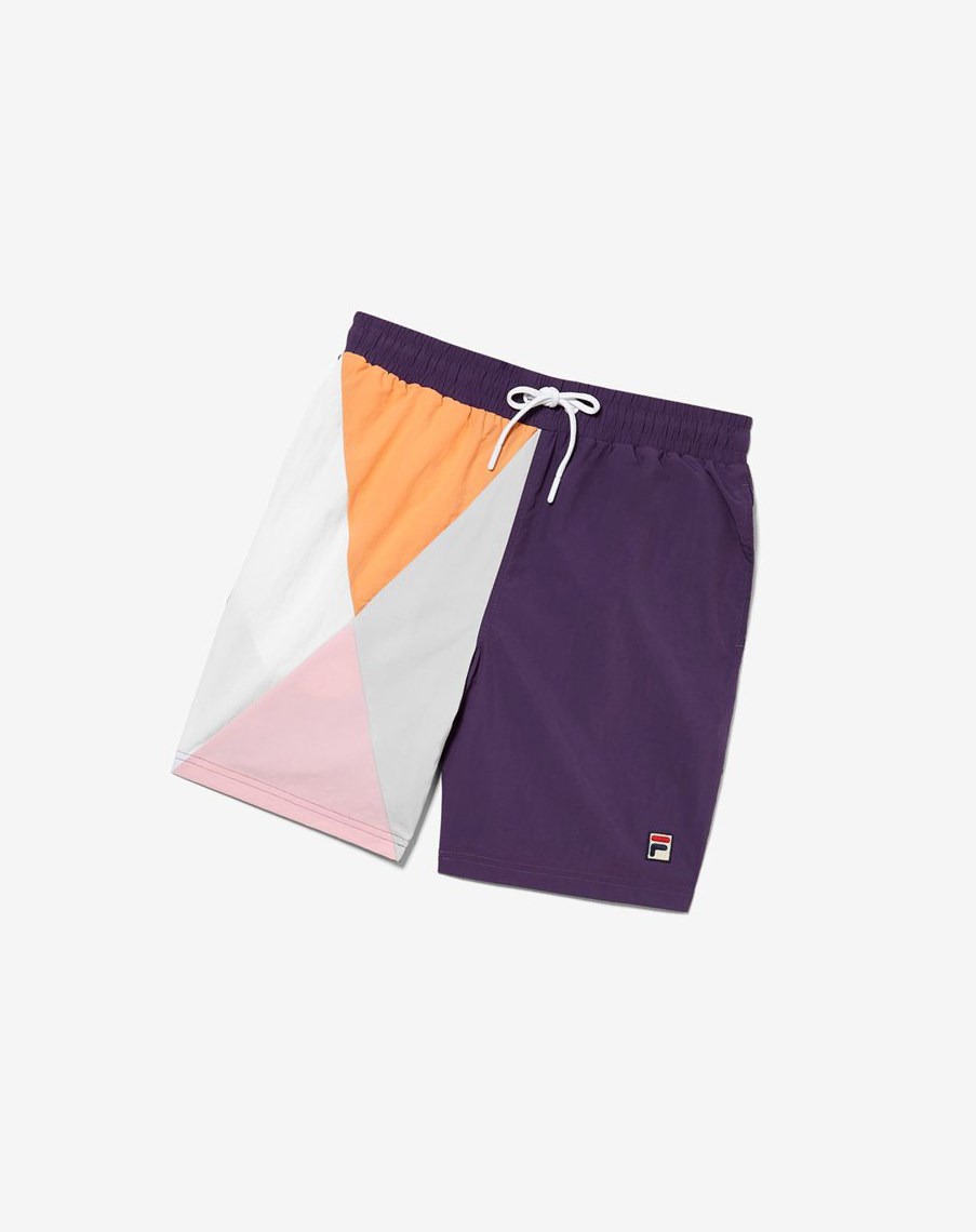 Fila Frazer Printed Swim Krótkie Pomarańczowe Szare | GBHPC-2095