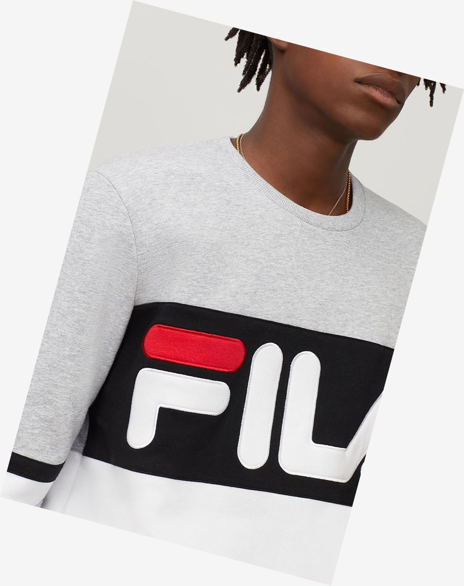 Fila Freddie Sweatshirt Wht/Lgrym/Blk | NJAHY-1795