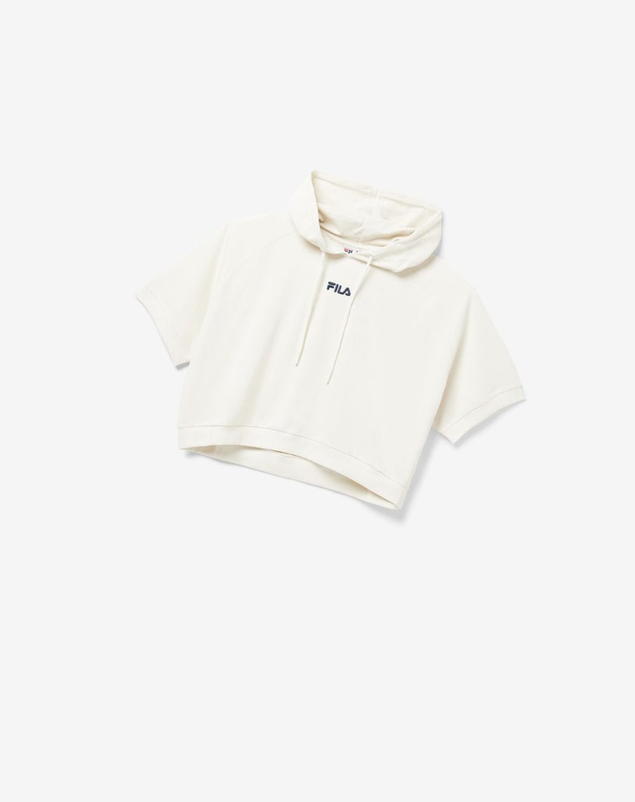 Fila Genoveffa Krótkie Sleeve Hoodie Białe | LHBEO-8614