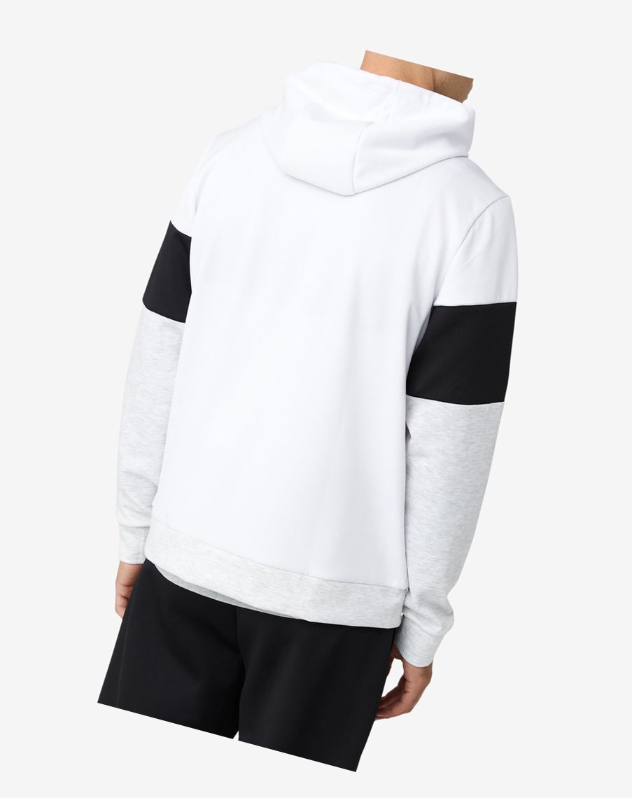 Fila Gerado Tech Hoodie Białe Głęboka Szare | LDOKF-0734