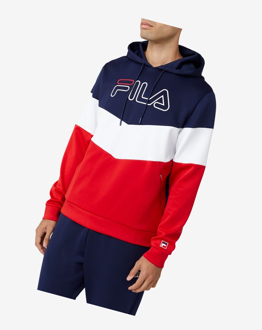 Fila Gerado Tech Hoodie Czerwone Białe | ITZYH-9721