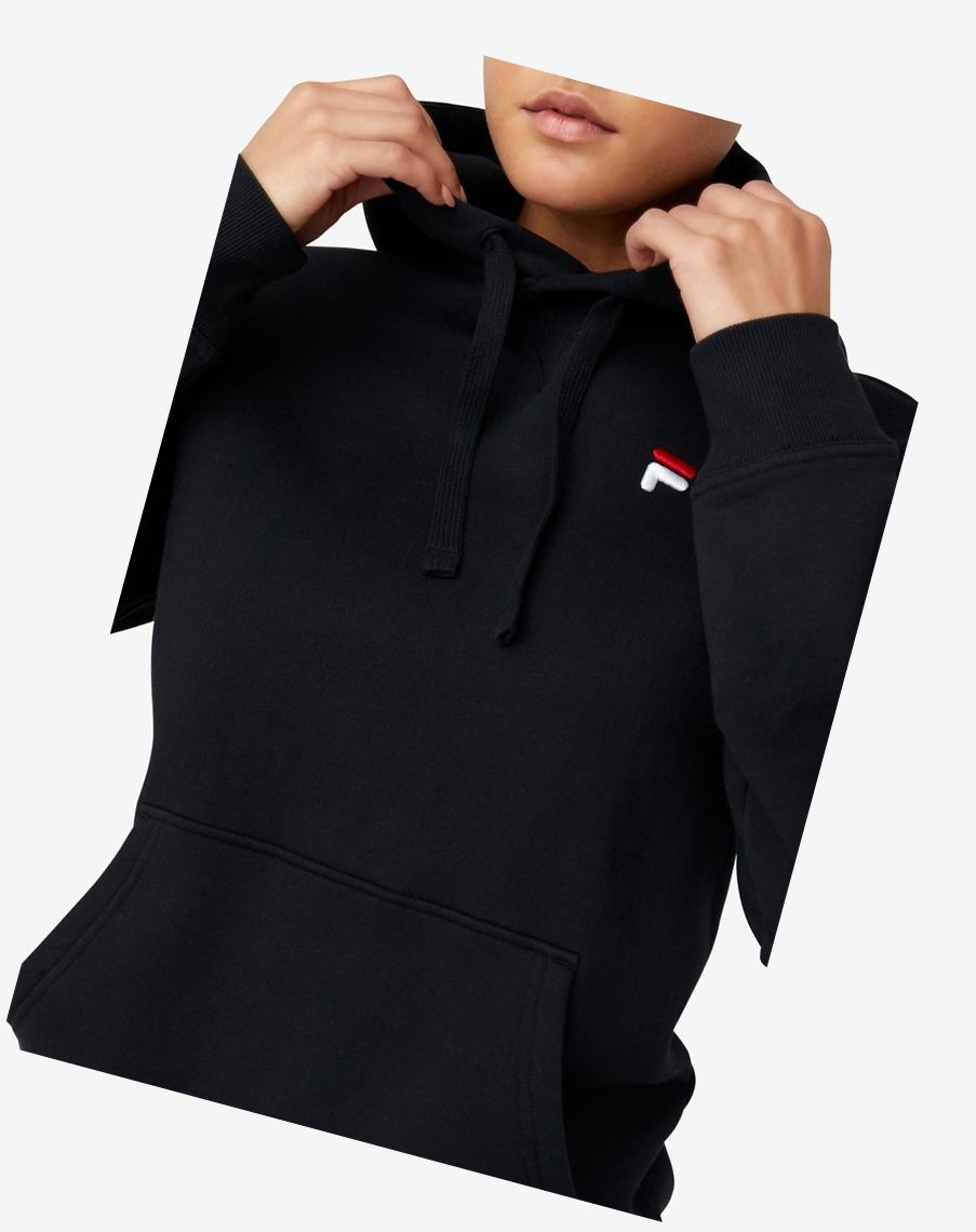 Fila Godfrey Hoodie Czarne | BJUMV-7409