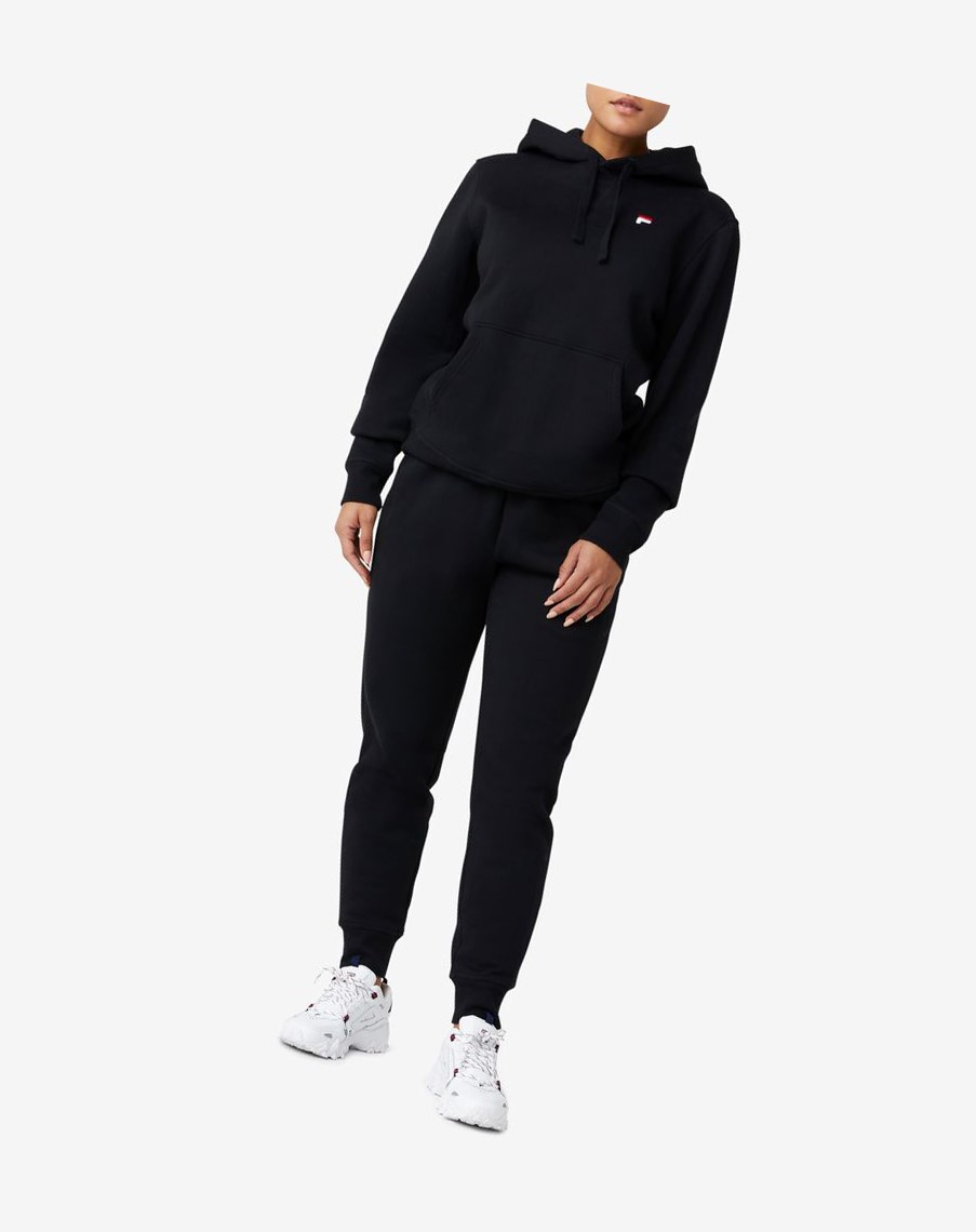 Fila Godfrey Hoodie Czarne | WMCQY-6014