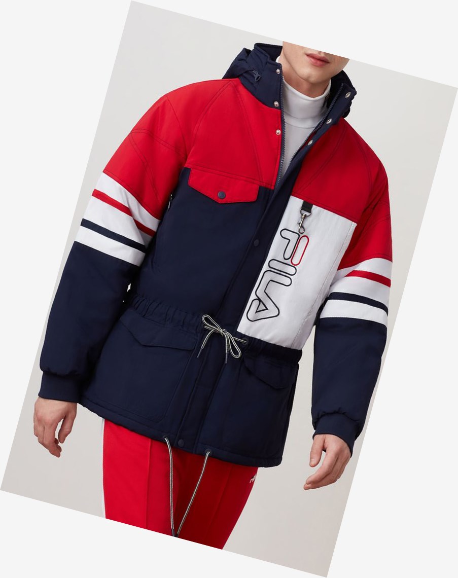 Fila Golia Parka Jacket Peac/Cred/Wht | UFNVX-5142