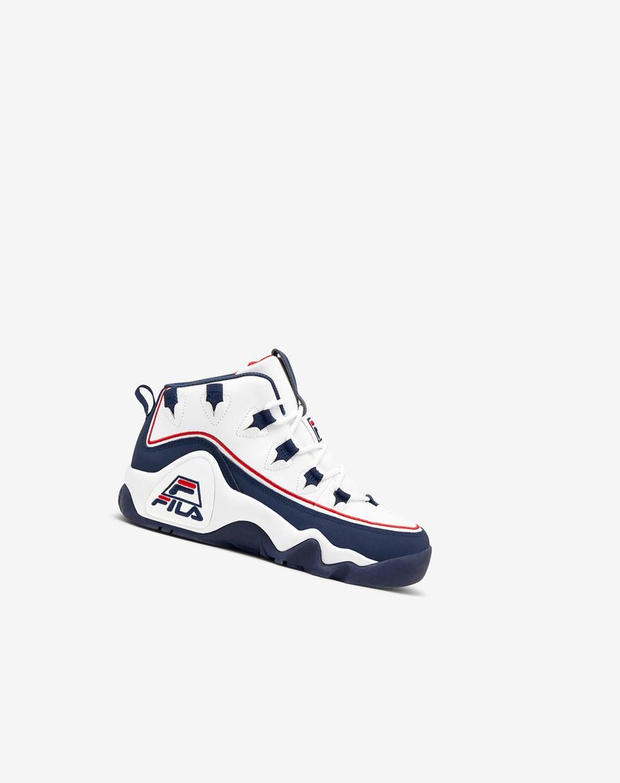 Fila Grant Hill 1 Offset Sneakers Białe Granatowe Czerwone | BMNQO-8540