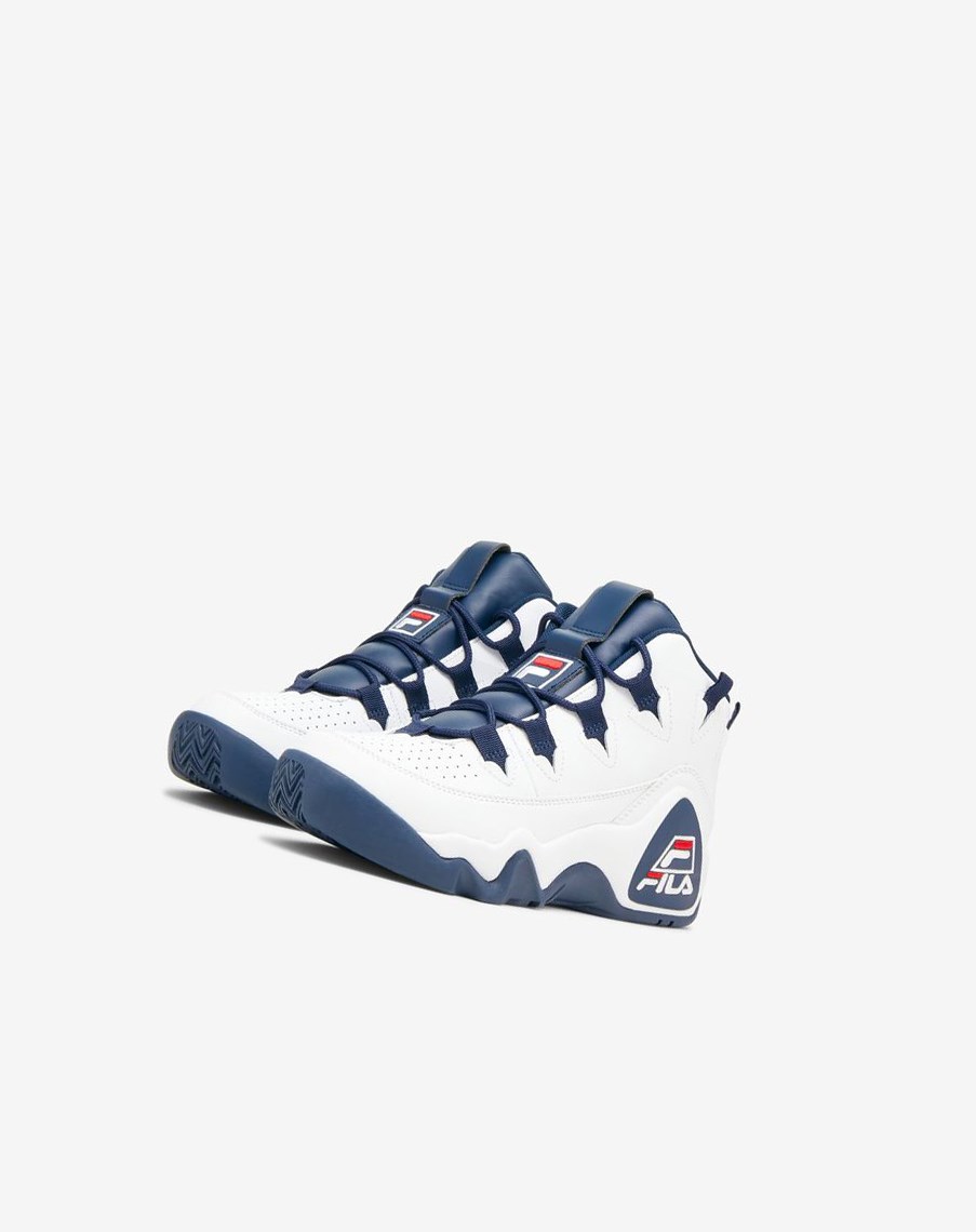 Fila Grant Hill 1 Sneakers Białe Granatowe Czerwone | NSTHU-0361