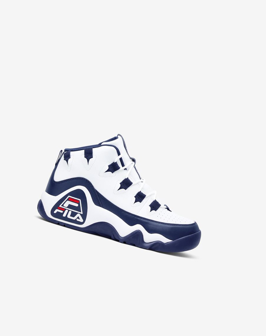 Fila Grant Hill 1 Sneakers Białe Granatowe Czerwone | UQRIK-4206