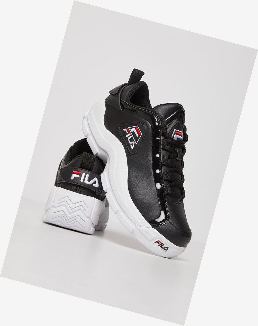 Fila Grant Hill 2 Low Sneakers Czarne Białe Czerwone | QKNZP-1983