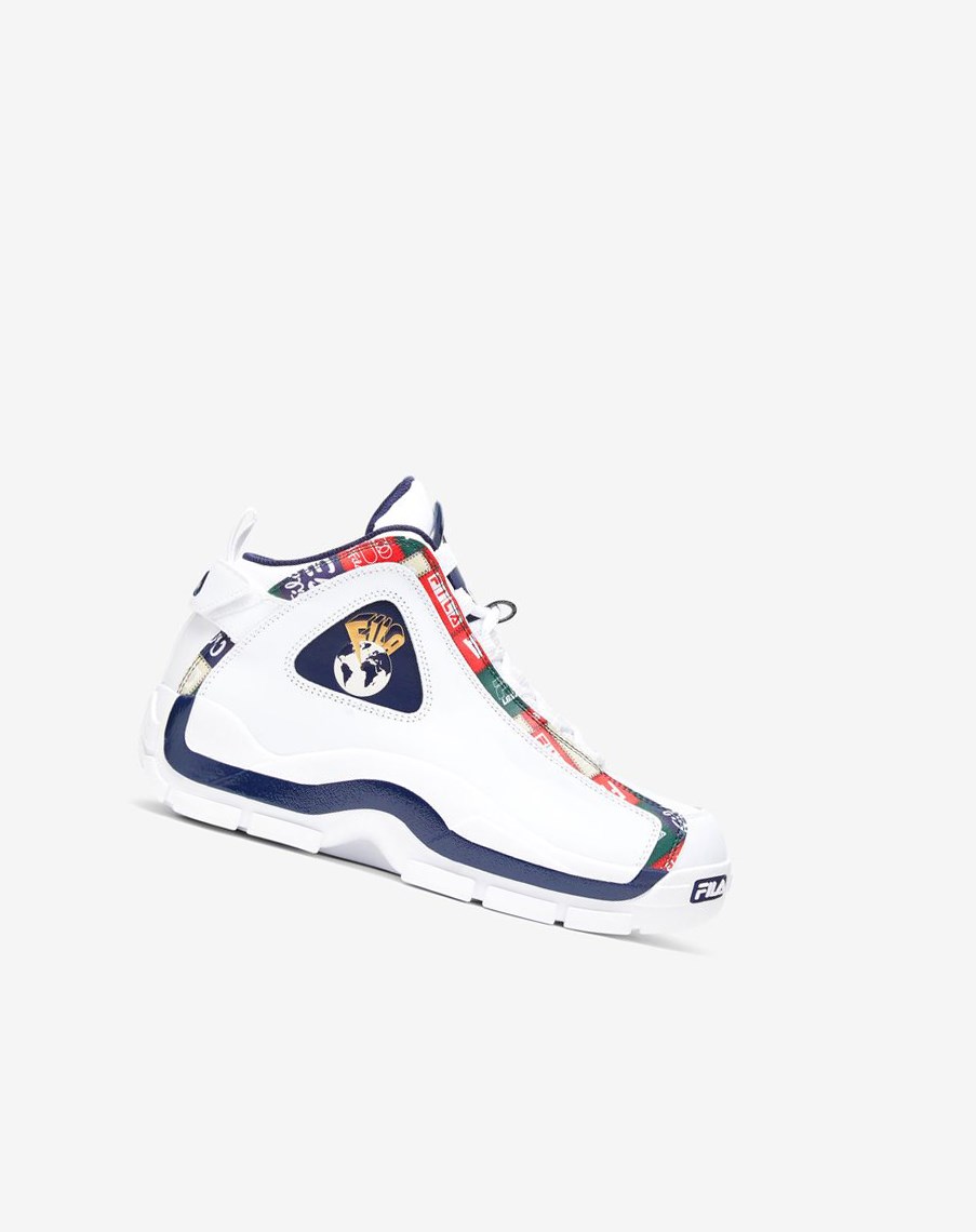 Fila Grant Hill 2 Patchwork Sneakers Białe Granatowe Czerwone | ZCDFN-7521