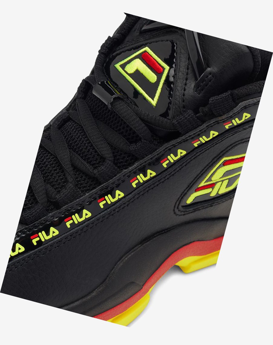 Fila Grant Hill 2 Repeat Sneakers Czarne Żółte Czerwone | UREZQ-7046