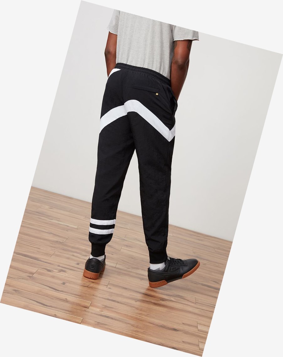 Fila Grant Hill Zenith Woven Pant Czarne Białe Czarne | IZOPU-5680