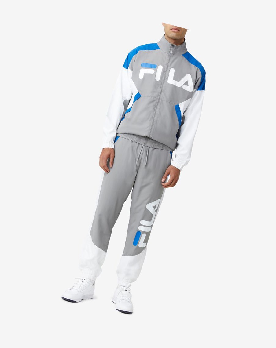 Fila Gustavo Pant Szare Białe Niebieskie | BXYIU-1659