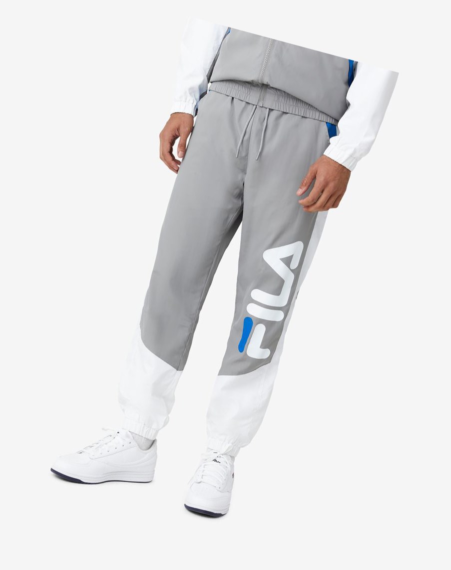 Fila Gustavo Pant Szare Białe Niebieskie | DRFTW-8653