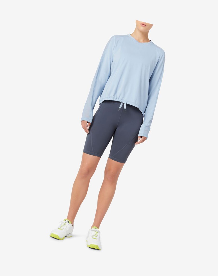 Fila Gym Queen Long Sleeve Top Niebieskie Niebieskie | ZDWRH-4365