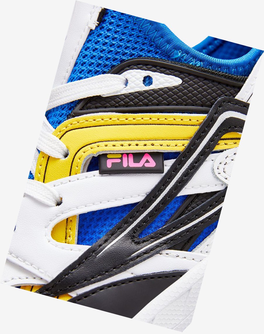 Fila Hallasan Sneakers Białe Czarne Niebieskie | MJTYE-2403