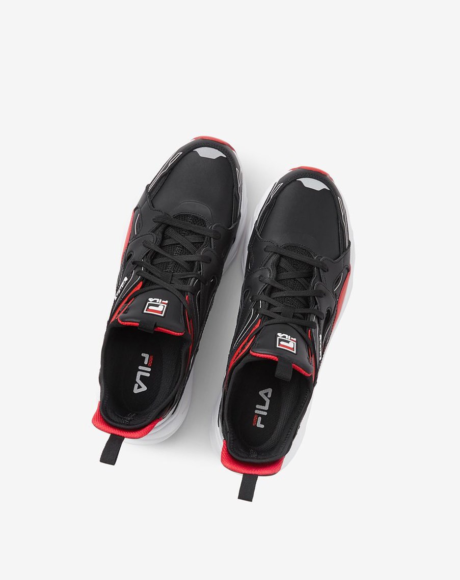 Fila Hallasan Sneakers Czarne Czerwone Białe | QWMSB-9083