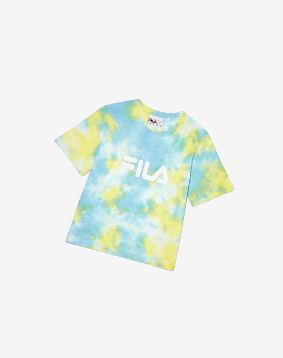 Fila Hannah Tie Dye Tee Niebieskie | BDTCK-5798