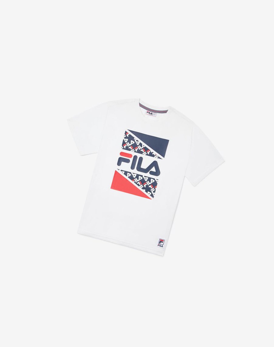 Fila Harden Tee Białe | TPXGA-2041