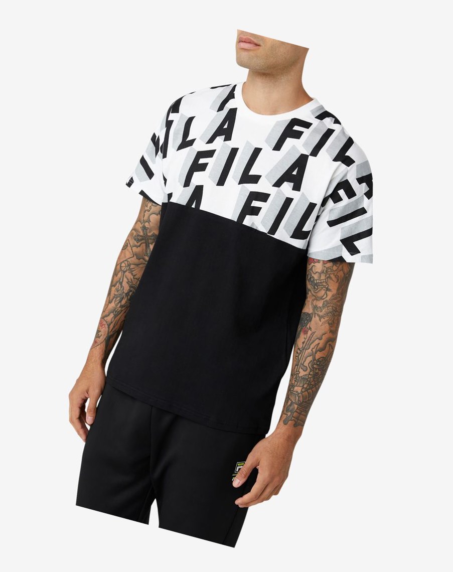 Fila Haze Tee Czarne | MGAPJ-7504