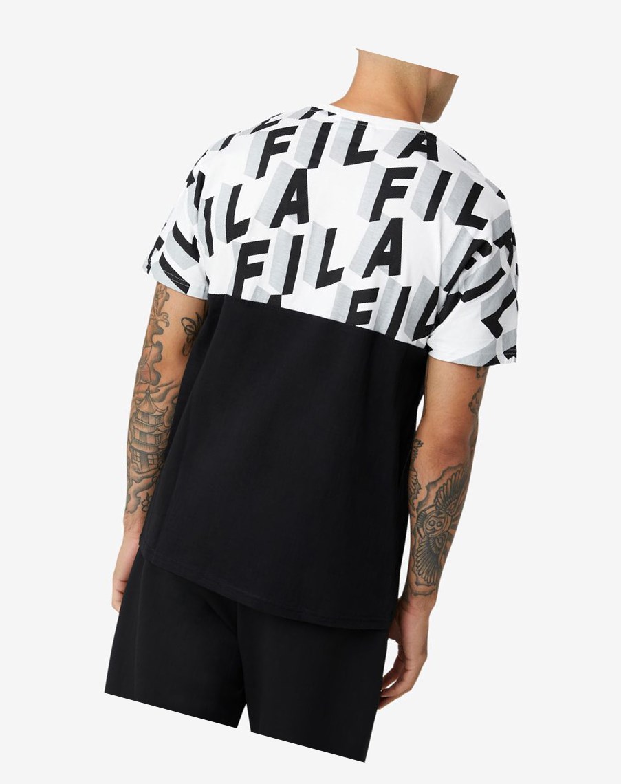 Fila Haze Tee Czarne | MGAPJ-7504