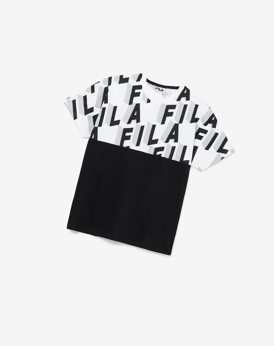 Fila Haze Tee Czarne | MGAPJ-7504