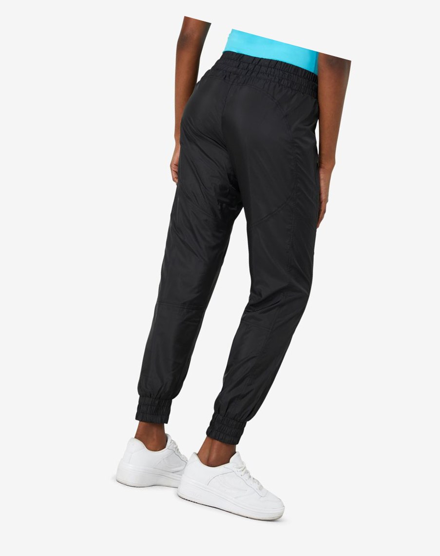 Fila High Intensity Wiatr Pant Czarne Białe | MOBJP-6028