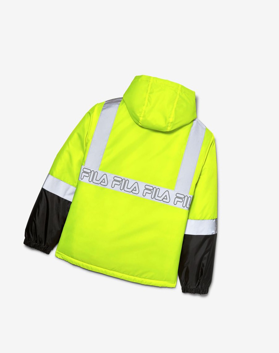 Fila High Visibility Field Zakapturzony Jacket Żółte | ENTGB-5976