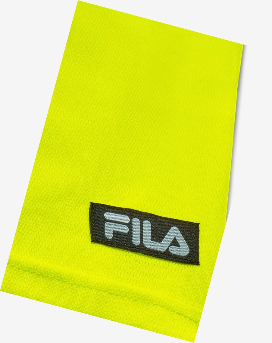 Fila High Visibility Krótkie Sleeve Robocze Shirt Żółte | ENUYA-1394