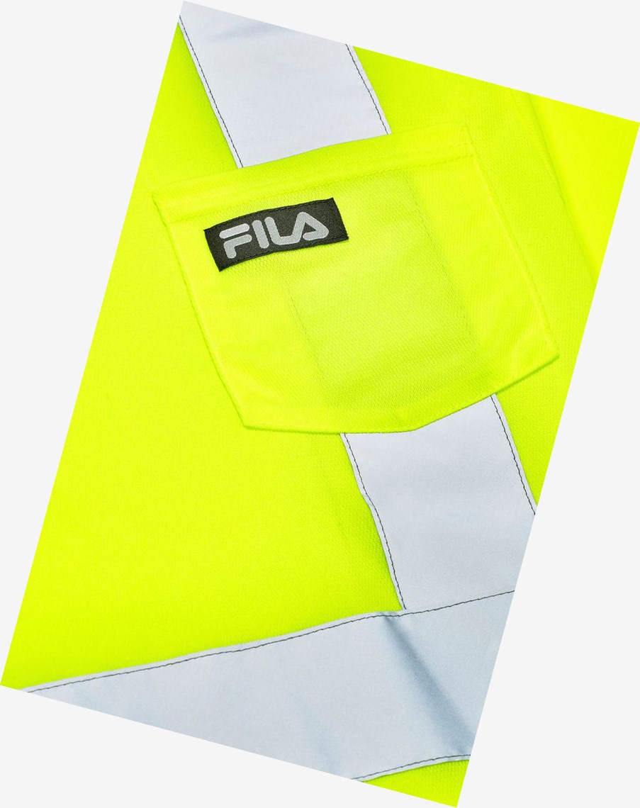 Fila High Visibility Long Sleeve Robocze Shirt Żółte | DMPSR-9170