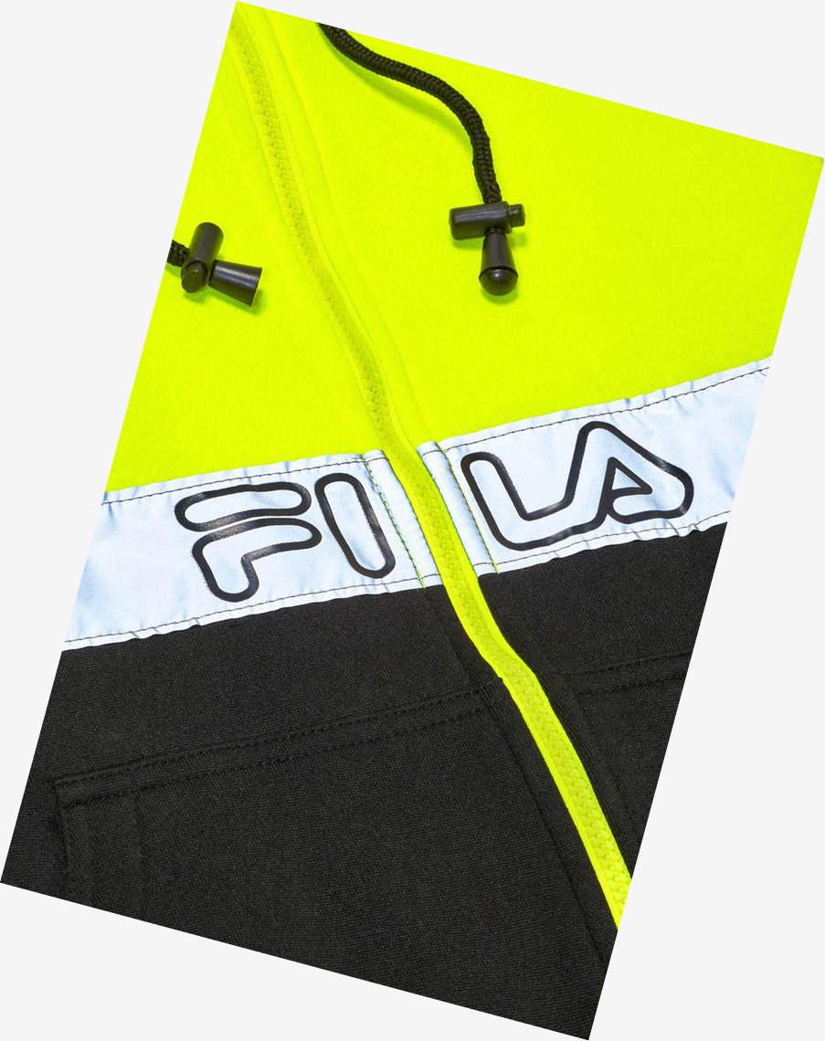 Fila High Visibility Long Sleeve Robocze Hoodie Żółte | JROSU-1095