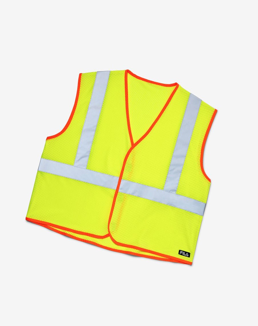 Fila High Visibility Robocze Vest Żółte | YRNHS-0183