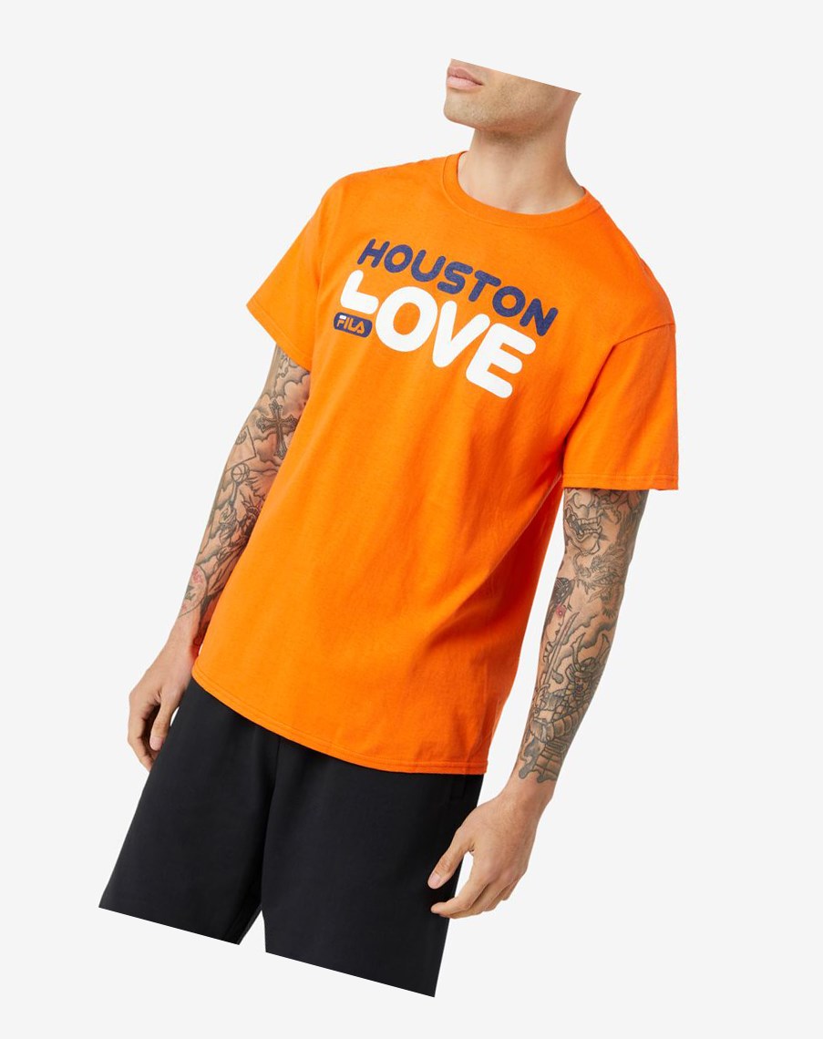 Fila Houston Love Tee Pomarańczowe | ZNBFL-2076