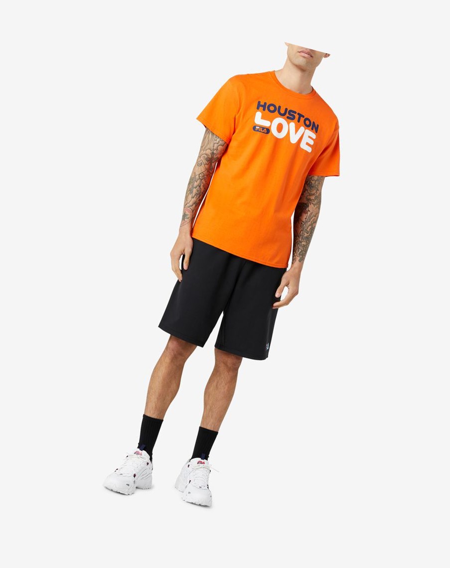 Fila Houston Love Tee Pomarańczowe | ZNBFL-2076