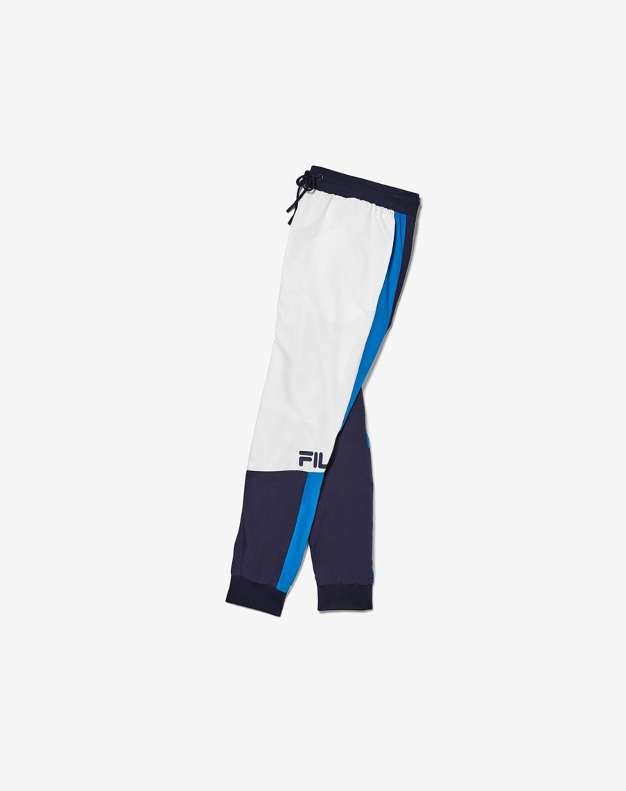 Fila Hudson Track Pant Białe Granatowe Niebieskie | NZPQJ-2519