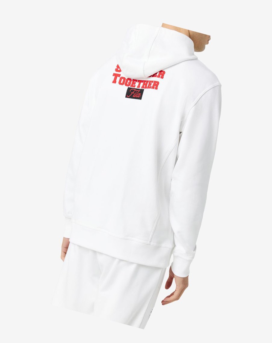 Fila Hunt Hoodie Białe | FZSKT-9384