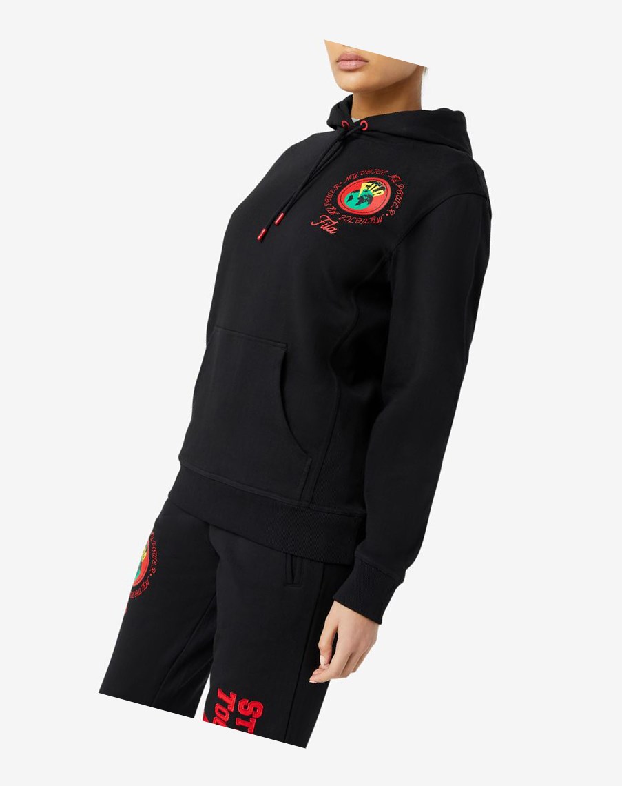 Fila Hunt Hoodie Czarne | BOCNQ-6391