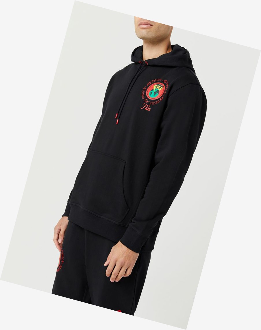 Fila Hunt Hoodie Czarne | FQNYJ-5397